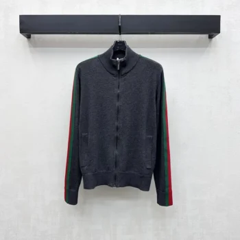 Gucci Women Fine Wool Zip Jacket With Web A006FMXKFTL