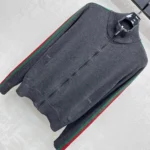 Gucci Women Fine Wool Zip Jacket With Web A006FMXKFTL