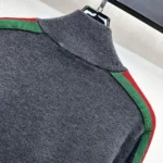 Gucci Women Fine Wool Zip Jacket With Web A006FMXKFTL
