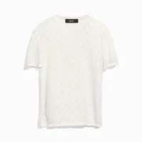 Gucci Women GG Cotton Devoré T-Shirt 875544XKFMQ
