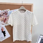 Gucci Women GG Cotton Devoré T-Shirt 875544XKFMQ
