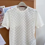 Gucci Women GG Cotton Devoré T-Shirt 875544XKFMQ