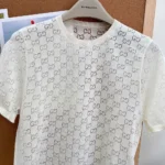 Gucci Women GG Cotton Devoré T-Shirt 875544XKFMQ
