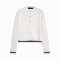 Gucci Women GG Fine Cotton Viscose Jacquard Cardigan ‎875677XKD3R