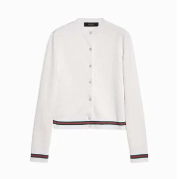 Gucci Women GG Fine Cotton Viscose Jacquard Cardigan ‎875677XKD3R