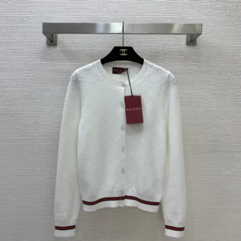 Gucci Women GG Fine Cotton Viscose Jacquard Cardigan ‎875677XKD3R