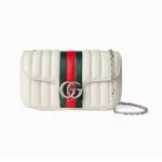 Gucci Women Jetset Gg Marmont Small Shoulder Bag-White A006X1AAG9F