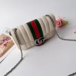 Gucci Women Jetset Gg Marmont Small Shoulder Bag-White A006X1AAG9F