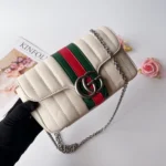 Gucci Women Jetset Gg Marmont Small Shoulder Bag-White A006X1AAG9F