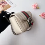 Gucci Women Jetset Gg Marmont Small Shoulder Bag-White A006X1AAG9F