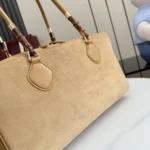Gucci Women Large Boston Bag With Bamboo-Dark Beige A006ODAAHEI
