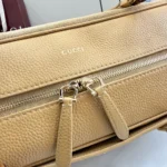Gucci Women Large Boston Bag With Bamboo-Dark Beige A006ODAAHEI