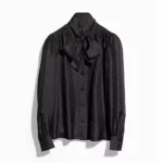 Gucci Women Printed Silk Twill Shirt With Bow 860513ZAUUN