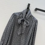 Gucci Women Printed Silk Twill Shirt With Bow 860513ZAUUN - Image 4