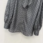 Gucci Women Printed Silk Twill Shirt With Bow 860513ZAUUN - Image 7