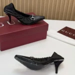 Gucci Women Vittoria Pump With Elastic-Black ‎A00661AAGRI
