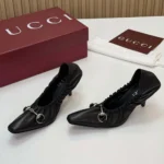 Gucci Women Vittoria Pump With Elastic-Black ‎A00661AAGRI