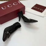 Gucci Women Vittoria Pump With Elastic-Black ‎A00661AAGRI