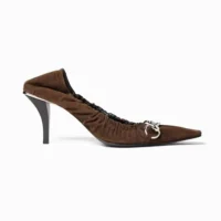 Gucci Women Vittoria Pump With Elastic-Dark Brown ‎A00661AAG9A