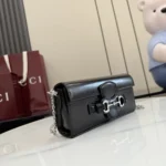 Gucci Women Wallet On Chain With Horsebit-Black A006YU