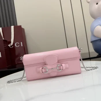Gucci Women Wallet On Chain With Horsebit-Pink A006YU