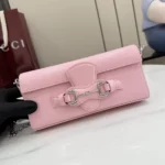 Gucci Women Wallet On Chain With Horsebit-Pink A006YU