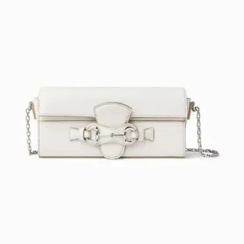 Gucci Women Wallet On Chain With Horsebit-White A006YU