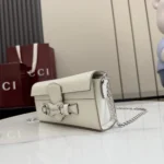 Gucci Women Wallet On Chain With Horsebit-White A006YU