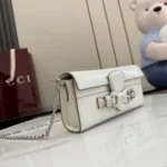 Gucci Women Wallet On Chain With Horsebit-White A006YU