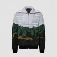 Louis Vuitton LV Men Jacquard Zippered Turtleneck Cardigan 1AKLVW