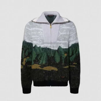 Louis Vuitton LV Men Jacquard Zippered Turtleneck Cardigan 1AKLVW