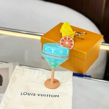Louis Vuitton LV Unisex Sunset Pouch Bag Charm Light Blue M04389