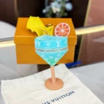 Louis Vuitton LV Unisex Sunset Pouch Bag Charm Light Blue M04389