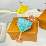 Louis Vuitton LV Unisex Sunset Pouch Bag Charm Light Blue M04389