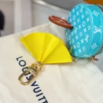 Louis Vuitton LV Unisex Sunset Pouch Bag Charm Light Blue M04389