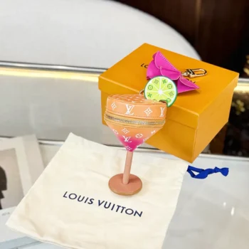 Louis Vuitton LV Unisex Sunset Pouch Bag Charm Orange M04194