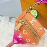 Louis Vuitton LV Unisex Sunset Pouch Bag Charm Orange M04194