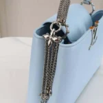 Louis Vuitton LV Women Capucines BB Handbag Blue Taurillon Leather - Image 5