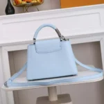 Louis Vuitton LV Women Capucines BB Handbag Blue Taurillon Leather - Image 2