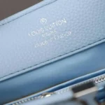 Louis Vuitton LV Women Capucines BB Handbag Blue Taurillon Leather - Image 6