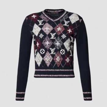 Louis Vuitton Women 3D Monogram Argyle Pullover 1AKFG3
