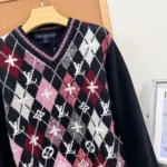 Louis Vuitton Women 3D Monogram Argyle Pullover 1AKFG3