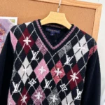Louis Vuitton Women 3D Monogram Argyle Pullover 1AKFG3