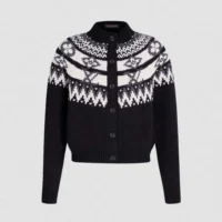 Louis Vuitton Women Alpine Knit Cardigan-Black 1AKWRQ