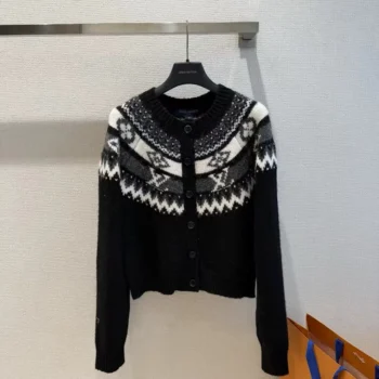 Louis Vuitton Women Alpine Knit Cardigan-Black 1AKWRQ