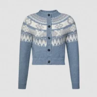 Louis Vuitton Women Alpine Knit Cardigan-Blue 1AKWRY