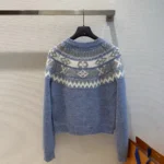 Louis Vuitton Women Alpine Knit Cardigan-Blue 1AKWRY