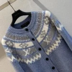 Louis Vuitton Women Alpine Knit Cardigan-Blue 1AKWRY