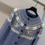 Louis Vuitton Women Alpine Knit Cardigan-Blue 1AKWRY