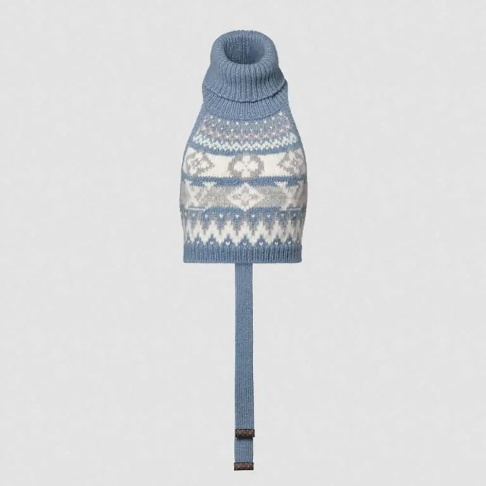 Louis Vuitton Women Alpine Knit Crop Top-Blue 1AKWSE (1) Louis Vuitton Women Alpine Knit Crop Top-Blue 1AKWSE